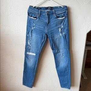 Hollister Light Blue Distressed Skinny Jeans